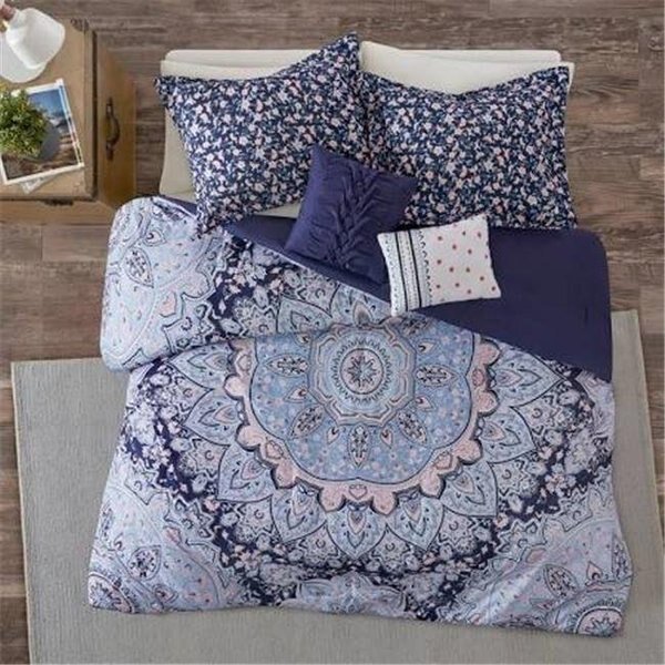 Intelligent Design ID10-1334 Full & Queen Size Boho Comforter Set; Blue, Intelligent Design, Mfr#: ID10-1334